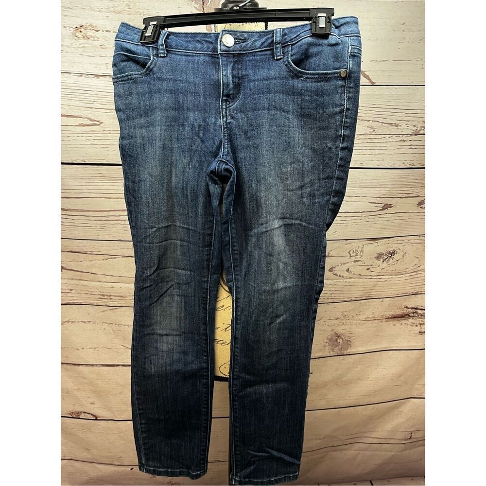 Simply Vera Vera Wang Women's Blue Mid Rise Straight Leg Denim Jeans Size 4PS